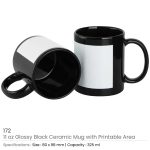 Black Ceramic Mugs with Printable Area 172 01