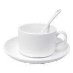 Ceramic Saucer Tea Cup with Spoon 180 main t