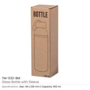 Glass Bottle with Sleeve TM 32 BM 4
