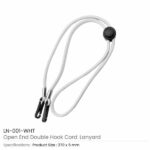 Double Hook Cord Lanyard White LN 001 WHT 600x600 1